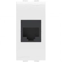 ДКС Компьютерная розетка RJ45 кат.5e, Brava, белая, 1 модуль 76654B DKC