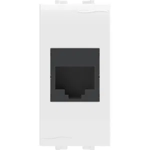 ДКС Компьютерная розетка RJ45 кат.5e, Brava, белая, 1 модуль 76654B DKC ДКС Компьютерная розетка RJ45 кат.5e, Brava, белая, 1 модуль 76654B DKC