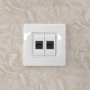ДКС Компьютерная розетка RJ45 кат.5e, Brava, белая, 1 модуль 76654B DKC ДКС Компьютерная розетка RJ45 кат.5e, Brava, белая, 1 модуль 76654B DKC