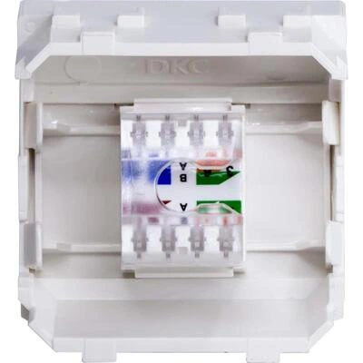 ДКС Ком.роз. RJ45 кат.5e, Brava, белая, 2мод 76655B DKC ДКС Ком.роз. RJ45 кат.5e, Brava, белая, 2мод 76655B DKC
