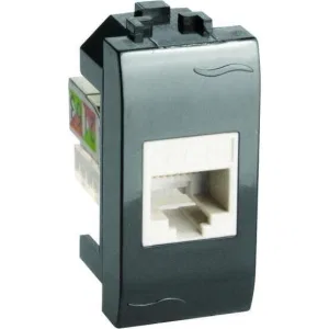 ДКС Телефонная розетка RJ12, 6P6C, Brava, черная, 1мод 77120N DKC ДКС Телефонная розетка RJ12, 6P6C, Brava, черная, 1мод 77120N DKC