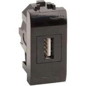 ДКС USB 2.0 розетка, Brava, черная, 1 мод. 77200N DKC ДКС USB 2.0 розетка, Brava, черная, 1 мод. 77200N DKC