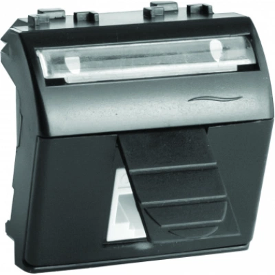 ДКС USB 2.0 со шторкой, Brava, черная, 2мод 77202N DKC