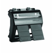 ДКС Адаптер для двух информационных разъемов Keystone, черный, 2мод. 77614N DKC