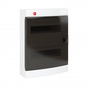 ДКС Щиток настен.с двер.24мод.,IP41,бел.,с клем.блок.2х87508 и замком 84924 DKC