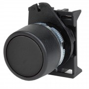 ДКС Головка кнопки плоская без фиксации, черная (Замена на: M22P-FMBLP/M22P-FMBLA + M22MF) ABHTR6 DKC