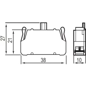 ДКС Контактный блок с клеммным безвинтовым зажимом, нормально-замкнутый (Замена на: MC-NCPP) ACV01 DKC ДКС Контактный блок с клеммным безвинтовым зажимом, нормально-замкнутый (Замена на: MC-NCPP) ACV01 DKC