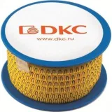 ДКС Колечко маркировочное D,  4-10 мм. черное на желтом AZS4DDBY DKC