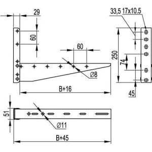 ДКС Консоль с опорой ML осн. 600 мм BBL5560 DKC ДКС Консоль с опорой ML осн. 600 мм BBL5560 DKC