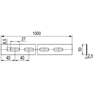 ДКС Полоса перф. 50x1000 мм, 2,5 мм ZL BMA1512ZL DKC ДКС Полоса перф. 50x1000 мм, 2,5 мм ZL BMA1512ZL DKC