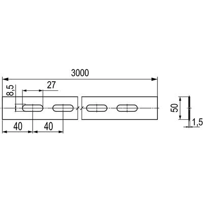 ДКС Полоса перфорированная 50x3000 мм, 1,5 мм BMA1531 DKC ДКС Полоса перфорированная 50x3000 мм, 1,5 мм BMA1531 DKC