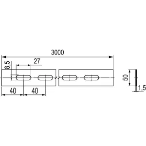 ДКС Полоса перф. 50x3000 мм, 1,5 мм ZL BMA1531ZL DKC ДКС Полоса перф. 50x3000 мм, 1,5 мм ZL BMA1531ZL DKC