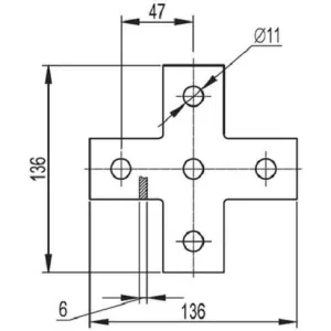 ДКС Пластина соединительная Х-обр., горячеоцинкованная BMD1041HDZ DKC ДКС Пластина соединительная Х-обр., горячеоцинкованная BMD1041HDZ DKC