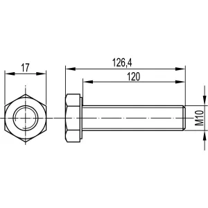 ДКС Болт с шестигранной головкой М10х120 CM081012 DKC ДКС Болт с шестигранной головкой М10х120 CM081012 DKC
