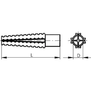 ДКС Металлический дюбель для газобетона 5x30 CM280530 DKC ДКС Металлический дюбель для газобетона 5x30 CM280530 DKC
