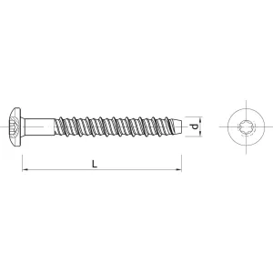 ДКС Анкер-шуруп для бетона с цилиндрической головкой, TORX, 6x50 мм CM580650 DKC ДКС Анкер-шуруп для бетона с цилиндрической головкой, TORX, 6x50 мм CM580650 DKC