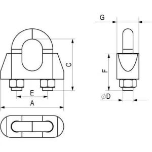 ДКС Зажим для стального троса M6 CM624006 DKC ДКС Зажим для стального троса M6 CM624006 DKC