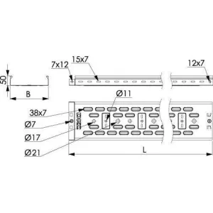 ДКС Perforated Straight Element 100х50 L 3000 DKC 35262 ДКС Perforated Straight Element 100х50 L 3000 DKC 35262