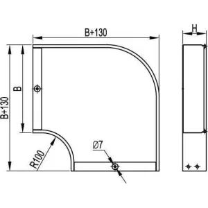 ДКС CPO 90 horizontal angle 150x50 included with fasteners (joint plates GTO, screws, nuts) DKC 36003K ДКС CPO 90 horizontal angle 150x50 included with fasteners (joint plates GTO, screws, nuts) DKC 36003K