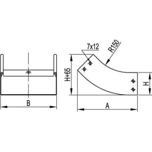 ДКС CS 45 internal vertical angle 400x100, included with fasteners (joint plates GTO, screws, nuts) DKC 36765K ДКС CS 45 internal vertical angle 400x100, included with fasteners (joint plates GTO, screws, nuts) DKC 36765K