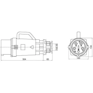ДКС Вилка кабельная CP IP67 250A 3P+E 690В CP646-250-69 DKC ДКС Вилка кабельная CP IP67 250A 3P+E 690В CP646-250-69 DKC