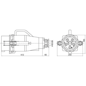 ДКС Вилка кабельная CP IP67 400А 3P+E 690В CP646-400-69 DKC ДКС Вилка кабельная CP IP67 400А 3P+E 690В CP646-400-69 DKC