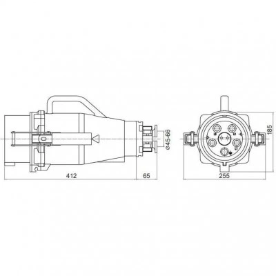 ДКС Вилка кабельная CP IP67 400А 3P+E 690В CP646-400-69 DKC ДКС Вилка кабельная CP IP67 400А 3P+E 690В CP646-400-69 DKC
