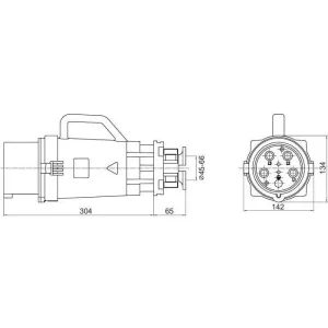 ДКС Вилка кабельная CP IP67 160A 3P+E+N 690В CP656-160-69 DKC ДКС Вилка кабельная CP IP67 160A 3P+E+N 690В CP656-160-69 DKC