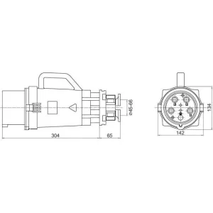 ДКС Вилка кабельная CP IP67 250A 3P+E+N 690В CP656-250-69 DKC ДКС Вилка кабельная CP IP67 250A 3P+E+N 690В CP656-250-69 DKC