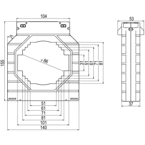 ДКС Трансформатор тока CT100 800/5А, класс точности - 0.5S, мощность - 5ВА CT100-800-0.5S-5 DKC ДКС Трансформатор тока CT100 800/5А, класс точности - 0.5S, мощность - 5ВА CT100-800-0.5S-5 DKC