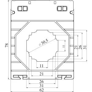 ДКС Трансформатор тока CT30 100/5А, класс точности-0.2S, мощность -1ВА CT30-100-0.2S-1 DKC ДКС Трансформатор тока CT30 100/5А, класс точности-0.2S, мощность -1ВА CT30-100-0.2S-1 DKC
