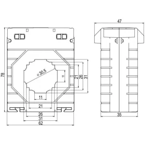 ДКС Трансформатор тока CT30 200/5А, класс точности - 0.2, мощность - 1.5ВА CT30-200-0.2-1.5 DKC ДКС Трансформатор тока CT30 200/5А, класс точности - 0.2, мощность - 1.5ВА CT30-200-0.2-1.5 DKC