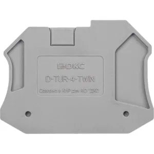 ДКС Изолятор торцевой для клеммы TUR-4-TWIN D-TUR-4-TWIN DKC ДКС Изолятор торцевой для клеммы TUR-4-TWIN D-TUR-4-TWIN DKC