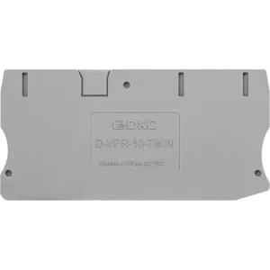 ДКС Изолятор торцевой для клеммы VPR-10-TWIN D-VPR-10-TWIN DKC ДКС Изолятор торцевой для клеммы VPR-10-TWIN D-VPR-10-TWIN DKC