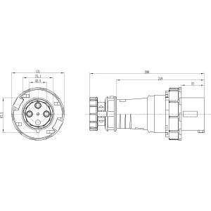 ДКС Вилка кабельная CP IP67 125A 3P+E 400В DIS21812536 DKC ДКС Вилка кабельная CP IP67 125A 3P+E 400В DIS21812536 DKC