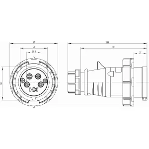 ДКС Вилка кабельная CP IP67 16A 3P+E+N 400В DIS2181637 DKC ДКС Вилка кабельная CP IP67 16A 3P+E+N 400В DIS2181637 DKC