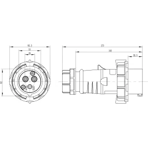 ДКС Вилка кабельная CP IP67 32A 2P+E 230В DIS2183233 DKC ДКС Вилка кабельная CP IP67 32A 2P+E 230В DIS2183233 DKC