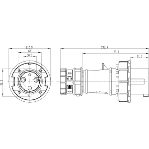 ДКС Вилка кабельная CP IP67 63A 2P+E 230В DIS2186333 DKC ДКС Вилка кабельная CP IP67 63A 2P+E 230В DIS2186333 DKC