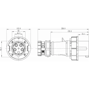 ДКС Вилка кабельная CP IP67 63A 3P+E+N 400В DIS2186337 DKC ДКС Вилка кабельная CP IP67 63A 3P+E+N 400В DIS2186337 DKC
