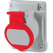 ДКС Розетка панельная с наклоном  IP44 16А 3P+E+N 400В.Пружинный зажим. DIS4131667F DKC