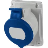 ДКС Розетка панельная с наклоном IP44 32А 2P+E 230В. Пружинный зажим. DKC DIS4133263F