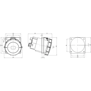 ДКС Розетка панельная с наклоном PAS IP67 125A 2P+E 230В DIS41512563 DKC ДКС Розетка панельная с наклоном PAS IP67 125A 2P+E 230В DIS41512563 DKC