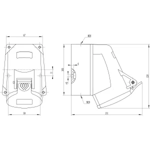 ДКС Розетка настенная WS IP44 16A 3P+E+N 400В DIS5131657 DKC ДКС Розетка настенная WS IP44 16A 3P+E+N 400В DIS5131657 DKC