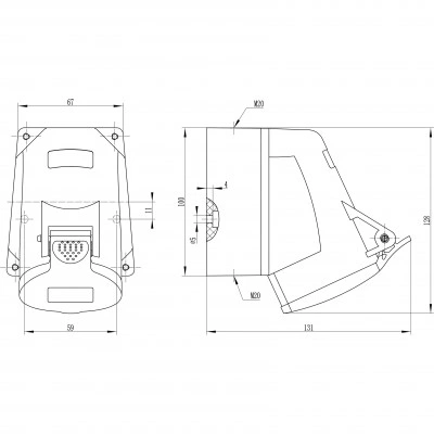 ДКС Розетка настенная WS IP44 16A 3P+E+N 400В DIS5131657 DKC ДКС Розетка настенная WS IP44 16A 3P+E+N 400В DIS5131657 DKC
