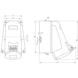 ДКС Розетка настенная WS IP44 32A 3P+E 400В DIS5133256 DKC ДКС Розетка настенная WS IP44 32A 3P+E 400В DIS5133256 DKC