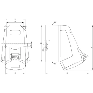 ДКС Розетка настенная WS IP44 32A 3P+E+N 400В DIS5133257 DKC ДКС Розетка настенная WS IP44 32A 3P+E+N 400В DIS5133257 DKC
