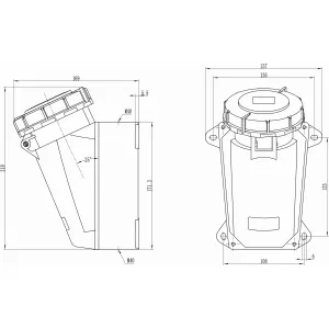 ДКС Розетка настенная WS IP67 63A 3P+E 400В DIS5156356 DKC ДКС Розетка настенная WS IP67 63A 3P+E 400В DIS5156356 DKC