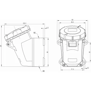 ДКС Розетка настенная WS IP67 16A 3P+E 400В DIS5181656T DKC ДКС Розетка настенная WS IP67 16A 3P+E 400В DIS5181656T DKC
