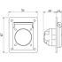 ДКС Розетка панельная, IP54, с увеличенным фланцем 70x87 DIS5704061 DKC ДКС Розетка панельная, IP54, с увеличенным фланцем 70x87 DIS5704061 DKC