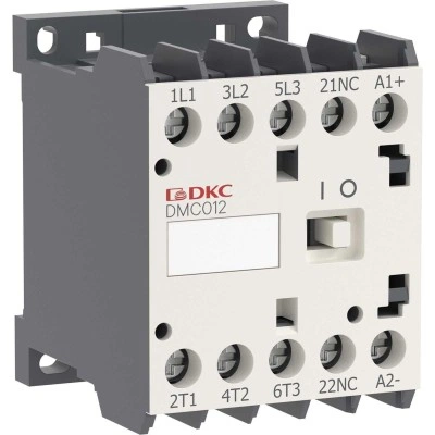 ДКС Миниконтактор YON DMC012 12A 5,5кВт AC3 3P кат. 24В AC 1НО DMC012-3C10A024 DKC